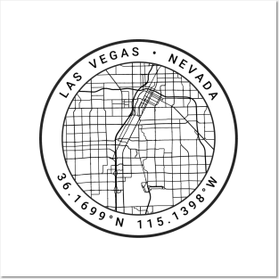 Las Vegas Map Posters and Art